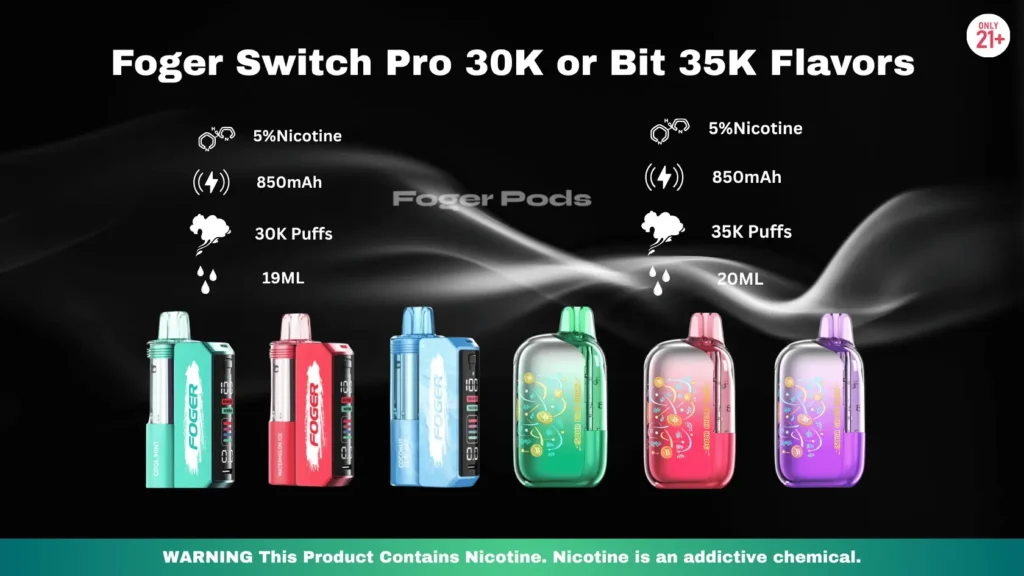 Foger Switch Pro 30K or Bit 35K Flavors
