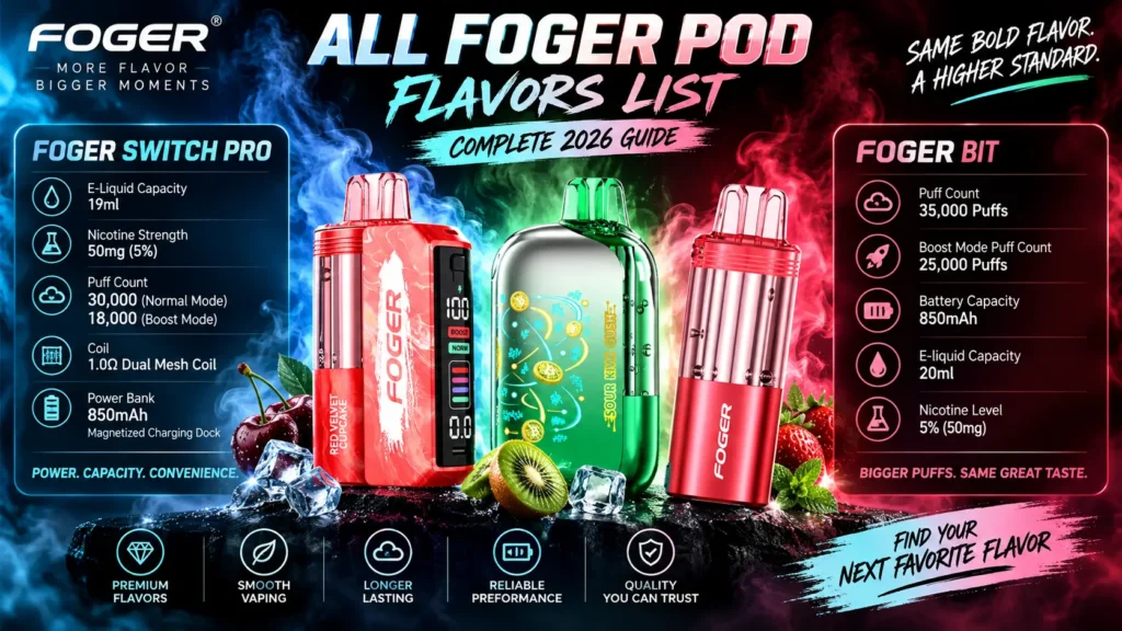All Foger Pod Flavors List