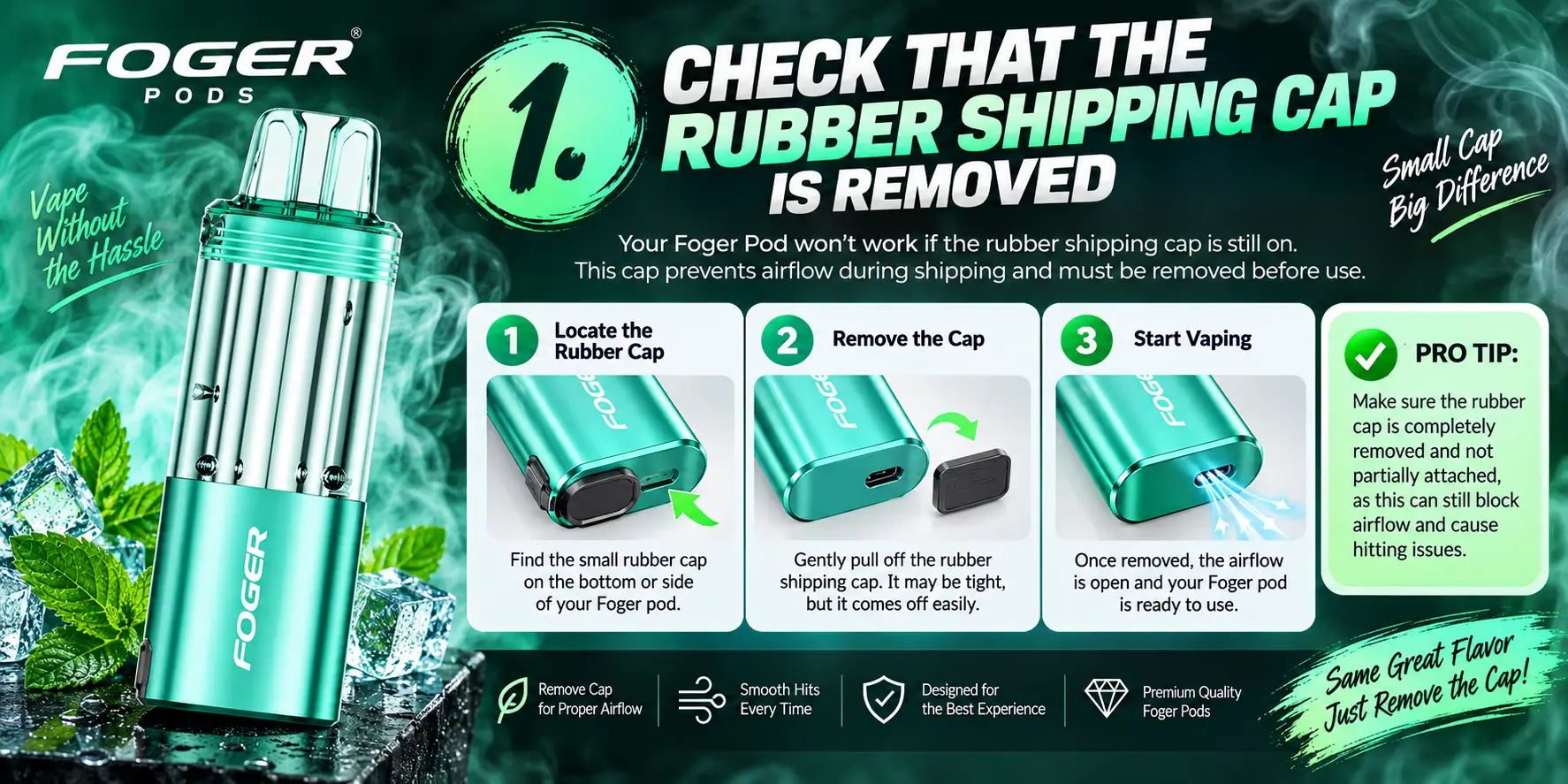 Check That the Rubber Shipping Cap Is Removed